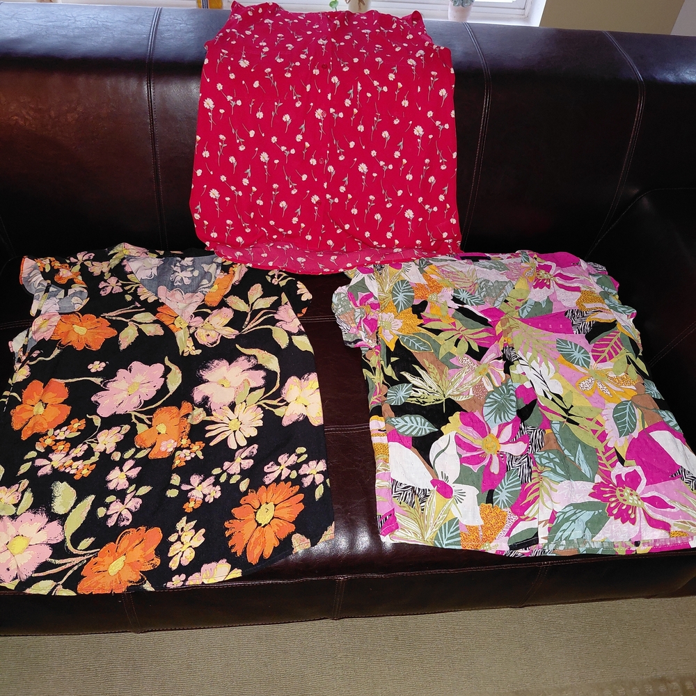 Rachel Zoe Red Floral Skirt